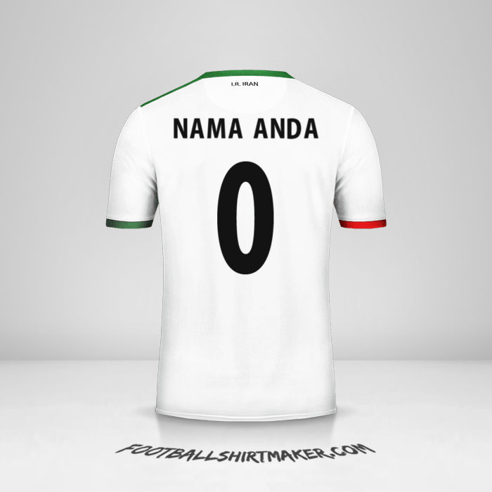 Jersey Iran 2014 -  nama anda - 0