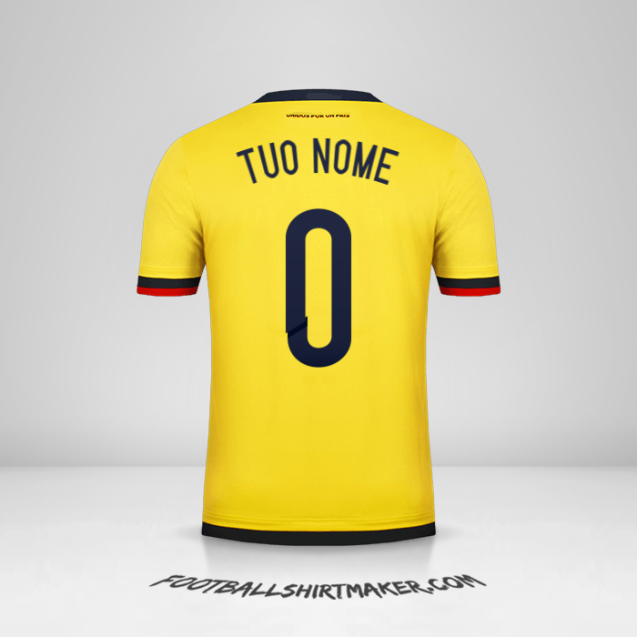 Maglia Colombia 2015 -  tuo nome - 0