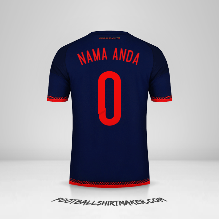 Jersey Kolombia 2015 II -  nama anda - 0