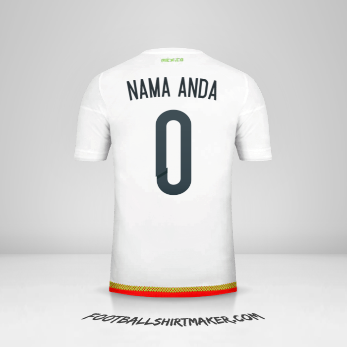 Jersey Meksiko 2015/16 II -  nama anda - 0