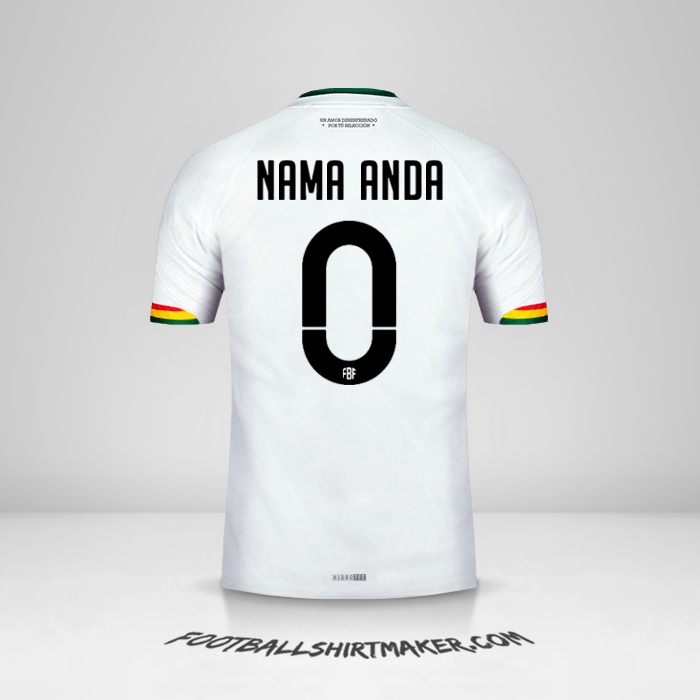 Jersey Bolivia 2015 II -  nama anda - 0