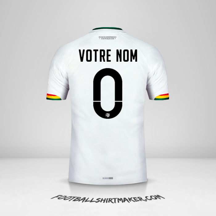 Maillot Bolivie 2015 II -  votre nom - 0