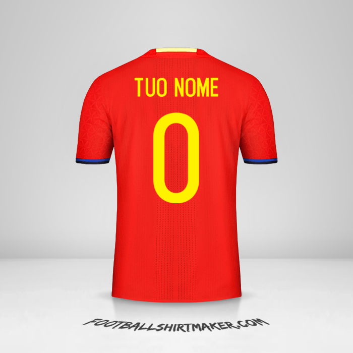 Maglia Spagna 2016 -  tuo nome - 0