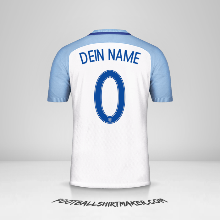 Trikot England 2016/17 -  dein name - 0