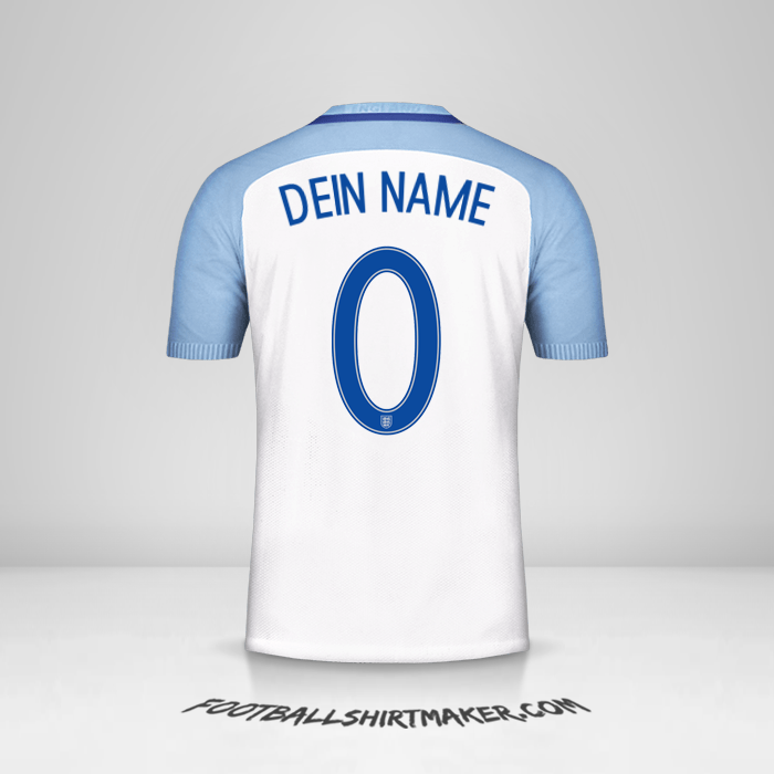 Trikot England 2016/17 -  dein name - 0