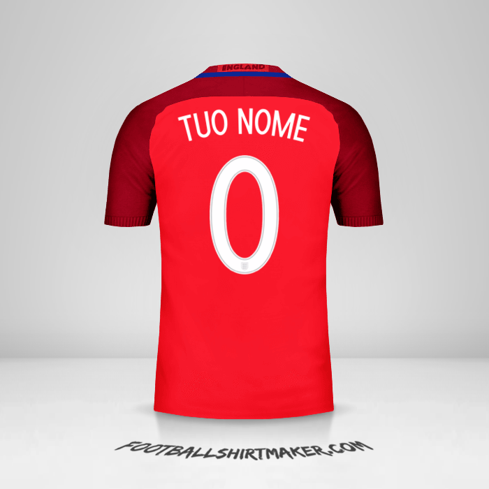 Maglia Inghilterra 2016 II -  tuo nome - 0