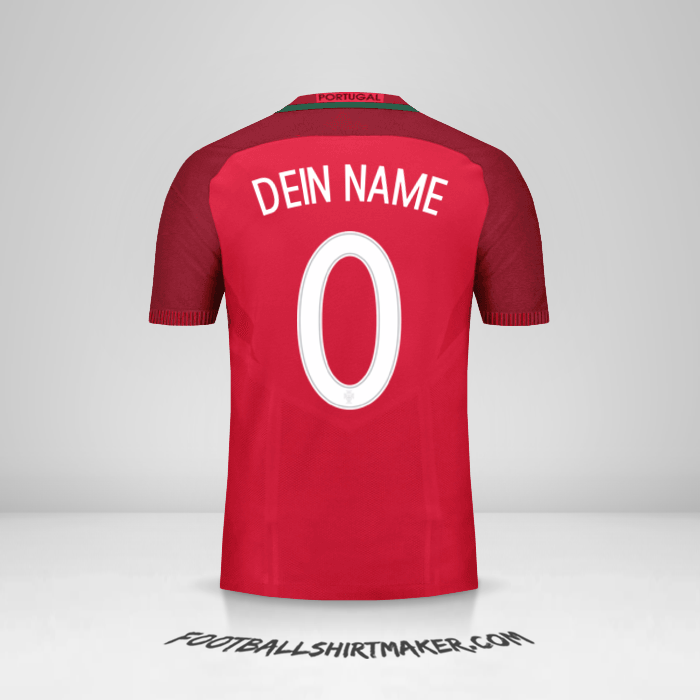 Trikot Portugal 2016 -  dein name - 0