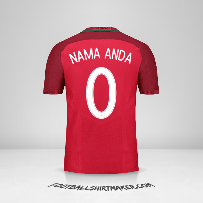 Jersey Portugal 2016 -  nama anda - 0