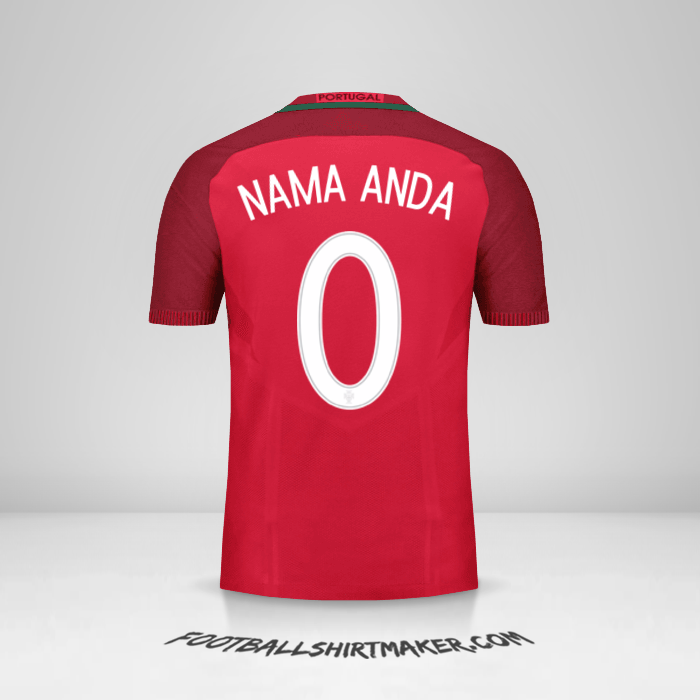 Jersey Portugal 2016 -  nama anda - 0