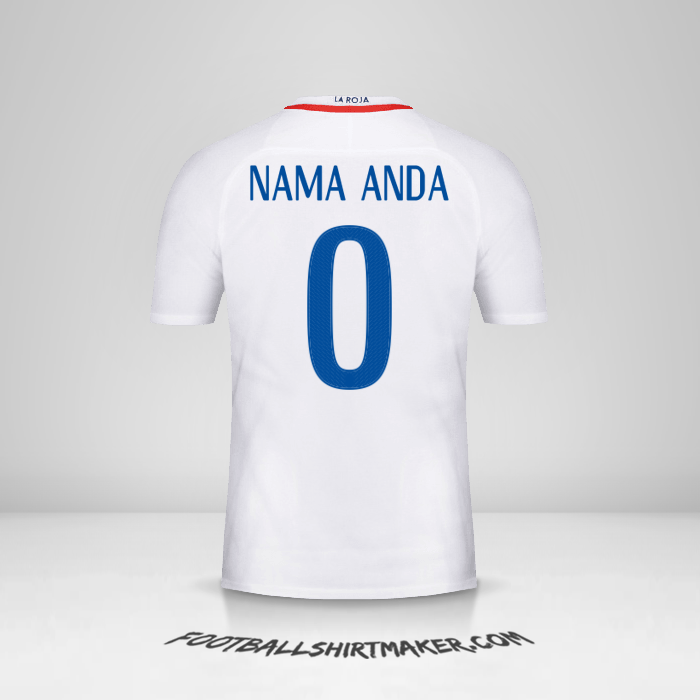Jersey Cile 2016 II -  nama anda - 0