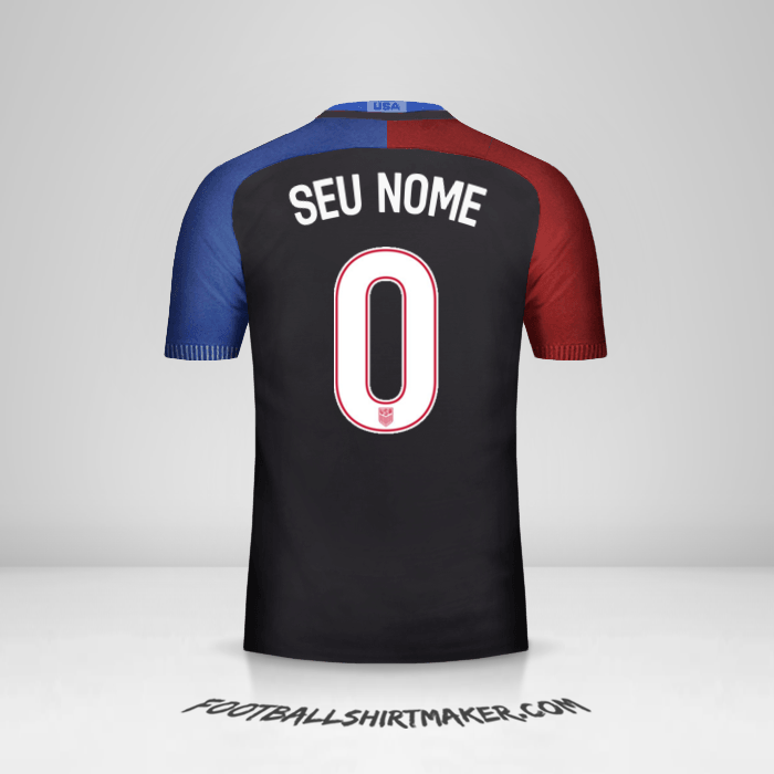Camisa Estados Unidos 2016/17 II -  seu nome - 0