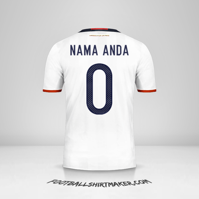 Jersey Kolombia 2016 -  nama anda - 0