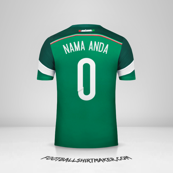 Jersey Meksiko 2014 -  nama anda - 0