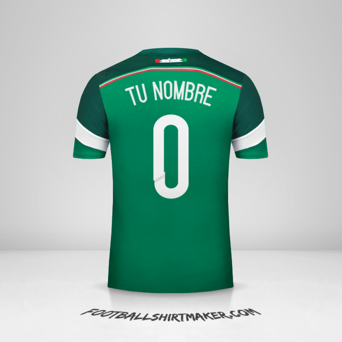 Camiseta Mexico 2014 -  tu nombre - 0