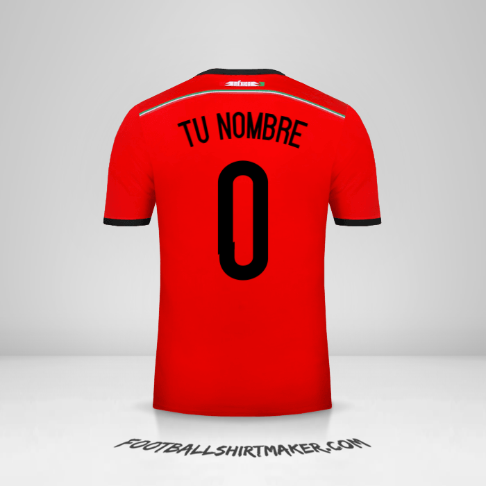 Camiseta Mexico 2014 II -  tu nombre - 0