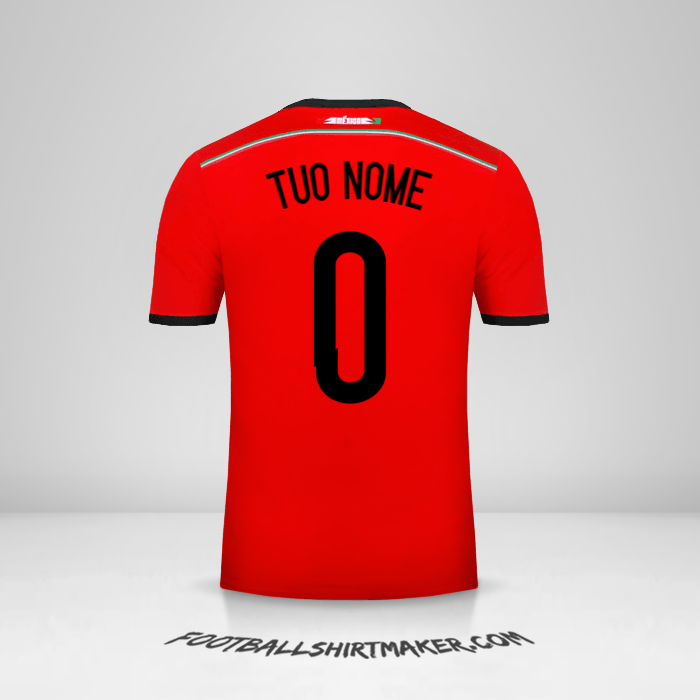 Maglia Messico 2014 II -  tuo nome - 0