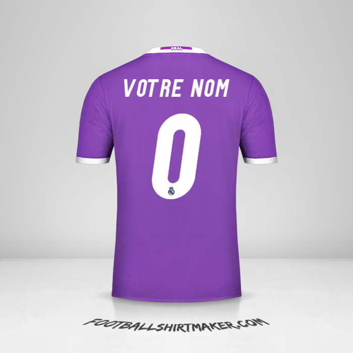 Maillot Real Madrid CF 2016/17 II -  votre nom - 0