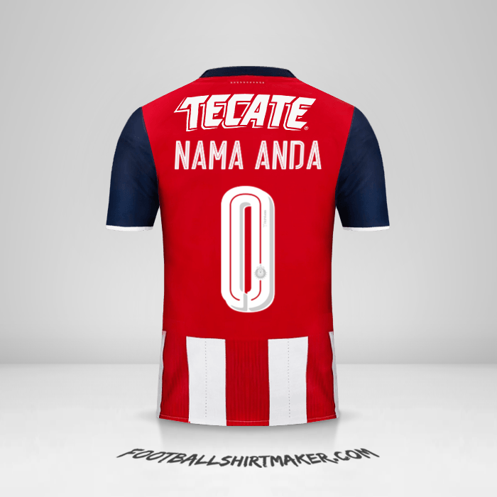 Jersey Guadalajara 2016/17 -  nama anda - 0