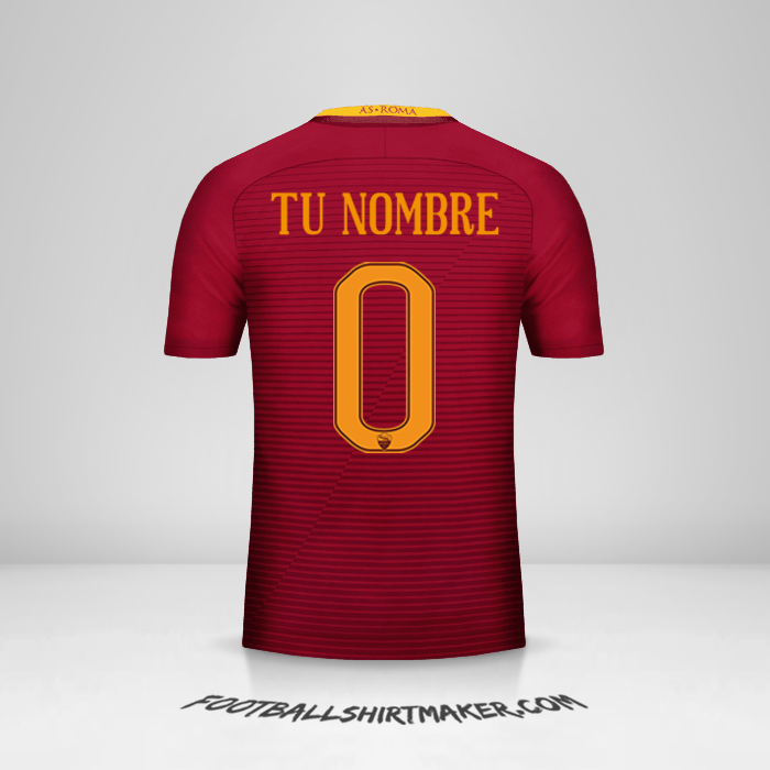 Camiseta AS Roma 2016/17 -  tu nombre - 0