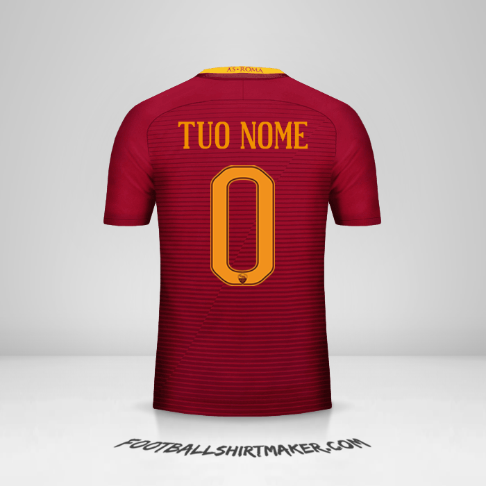 Maglia AS Roma 2016/17 -  tuo nome - 0