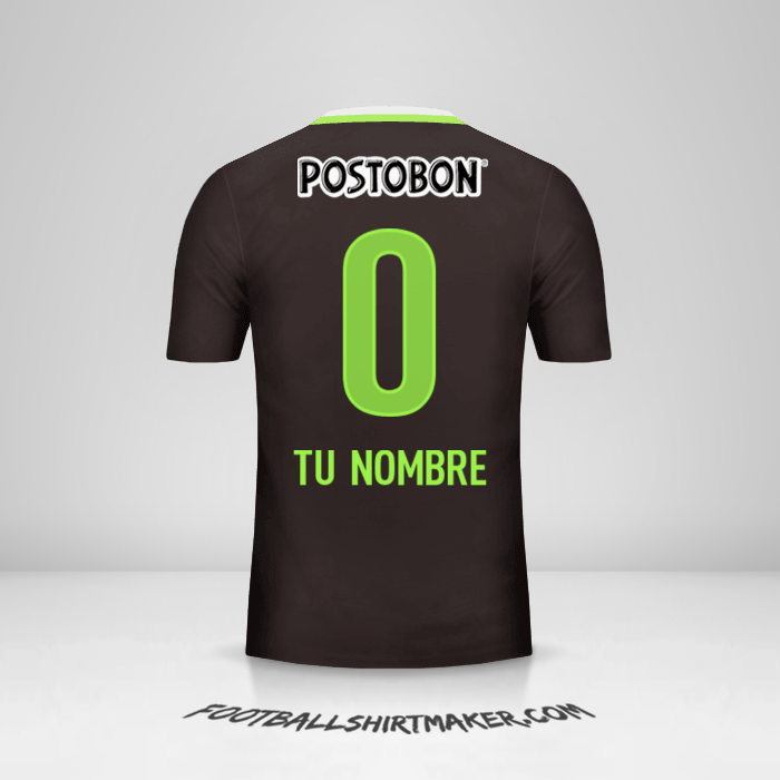 Camiseta Atletico Nacional 2016 II -  tu nombre - 0