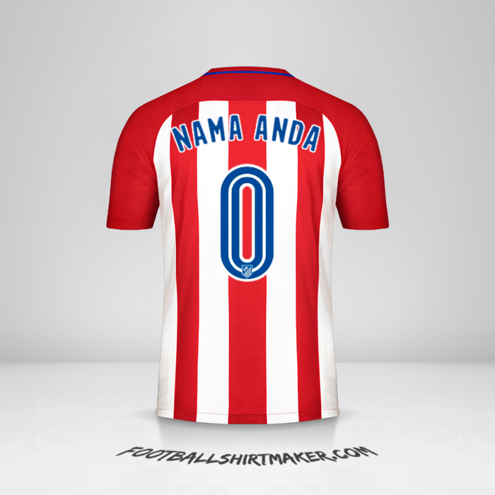 Jersey Atletico Madrid 2016/17 -  nama anda - 0