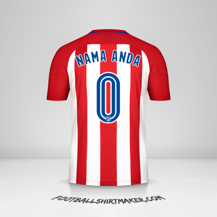 Jersey Atletico Madrid 2016/17 -  nama anda - 0