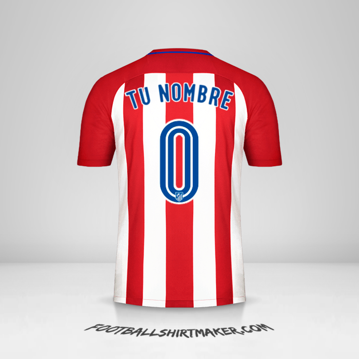 Camiseta Atletico Madrid 2016/17 -  tu nombre - 0