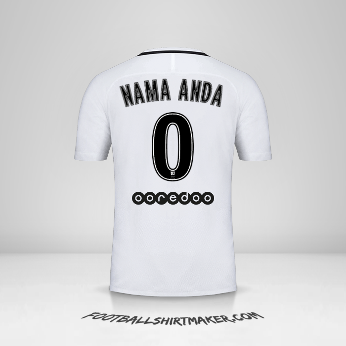 Jersey Paris Saint Germain 2016/17 III -  nama anda - 0