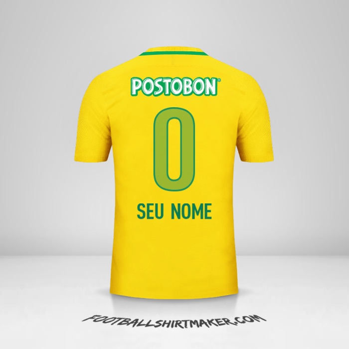 Camisa Atletico Nacional 2017 II -  seu nome - 0