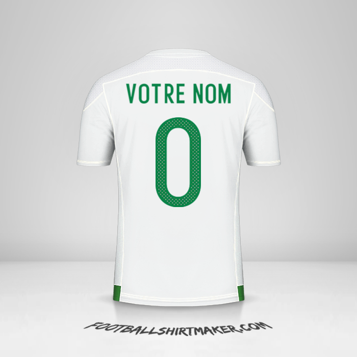 Maillot Algérie 2016/17 -  votre nom - 0