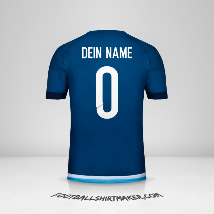 Trikot Argentinien 2016 II -  dein name - 0
