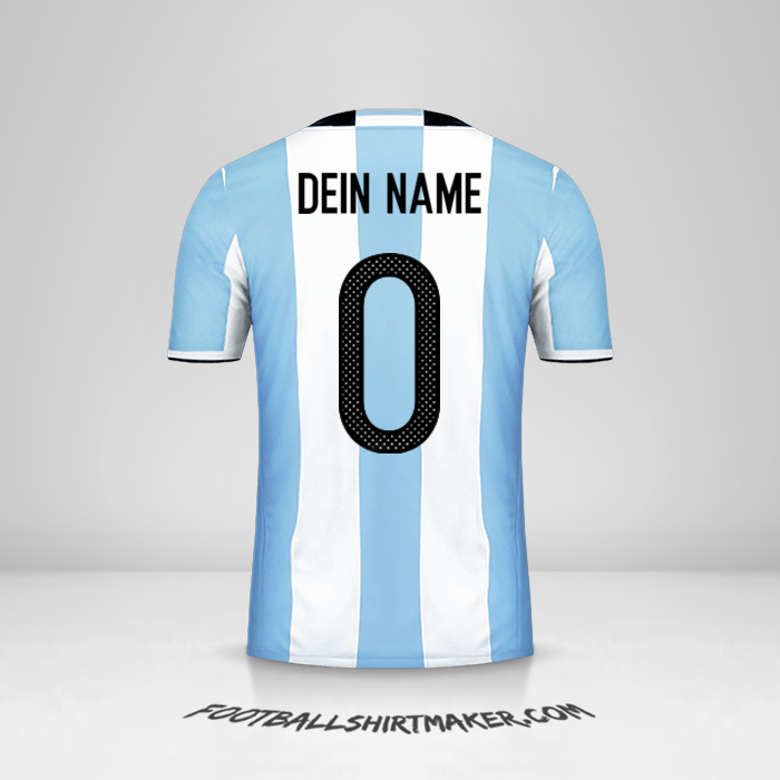 Trikot Argentinien 2016 -  dein name - 0