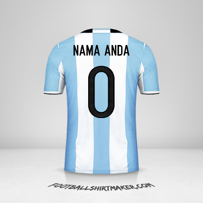 Jersey Argentina 2016 -  nama anda - 0