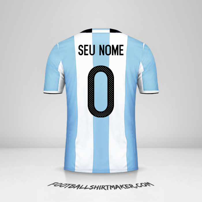 Camisa Argentina 2016 -  seu nome - 0