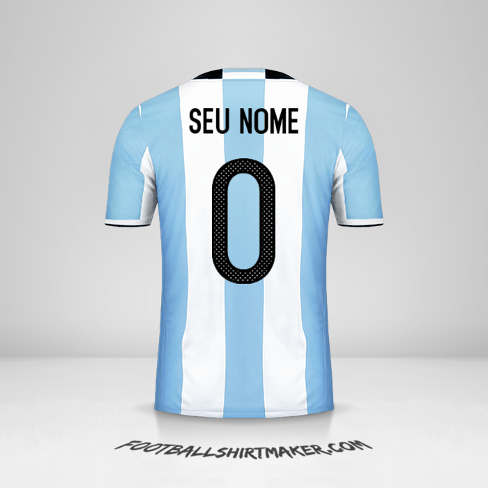 Camisa Argentina 2016 -  seu nome - 0