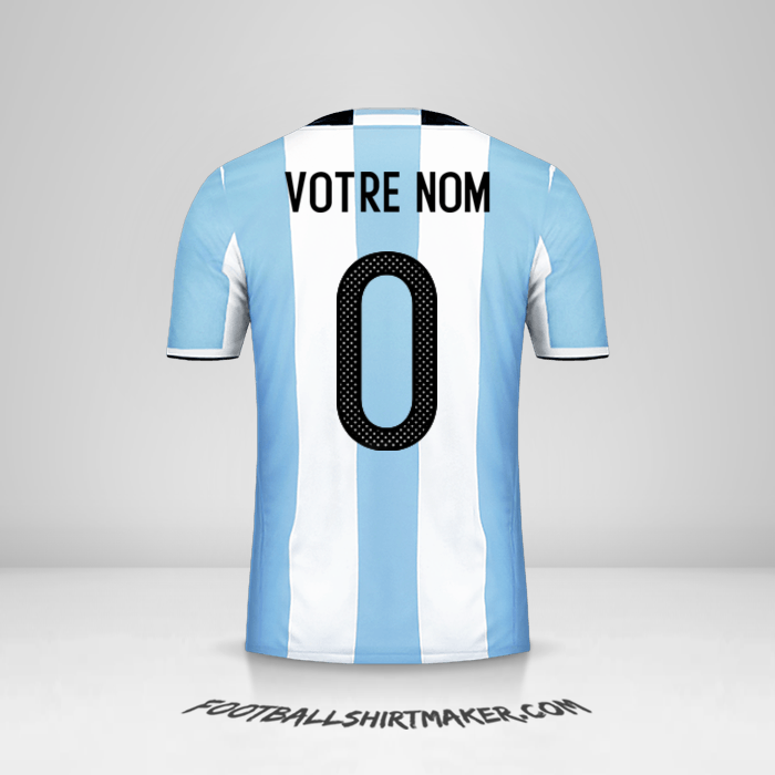 Maillot Argentine 2016 -  votre nom - 0