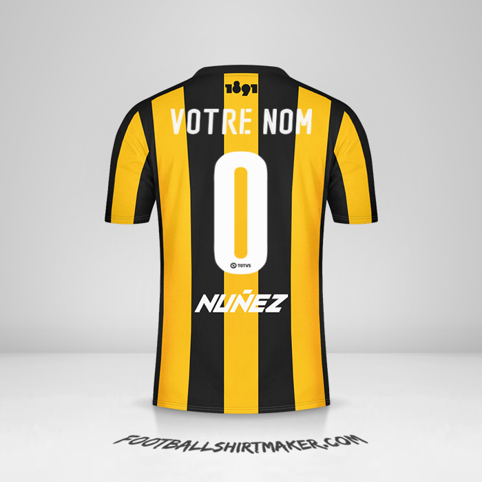 Maillot Peñarol 2016/17 -  votre nom - 0