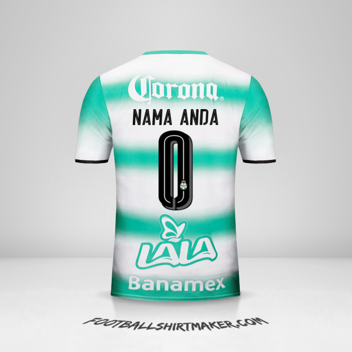 Jersey Santos Laguna 2016/17 -  nama anda - 0