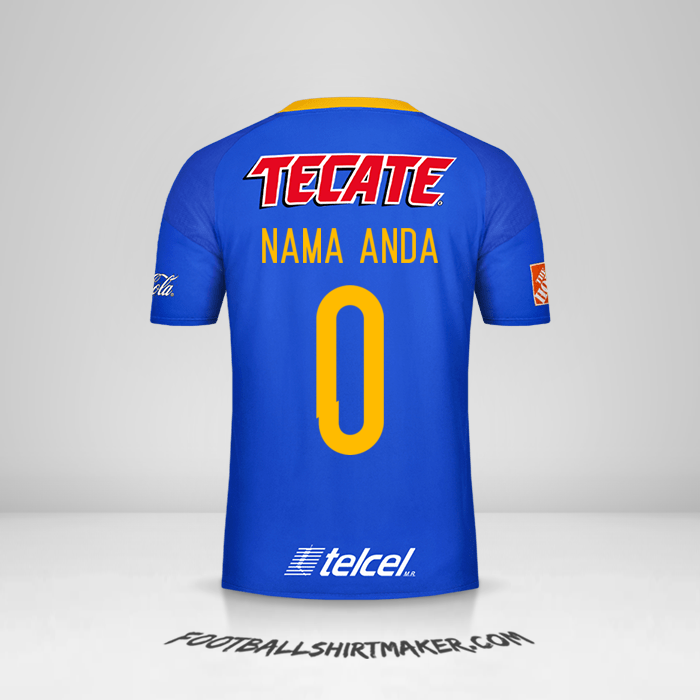 Jersey Tigres UANL 2016/17 II -  nama anda - 0