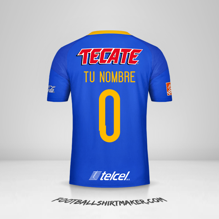 Camiseta Tigres UANL 2016/17 II -  tu nombre - 0