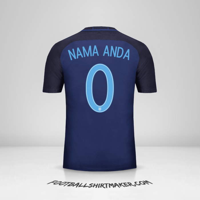 Jersey Inggris 2017 II -  nama anda - 0