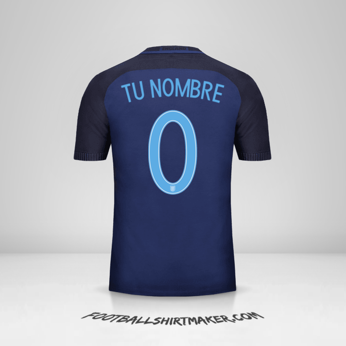 Camiseta Inglaterra 2017 II -  tu nombre - 0