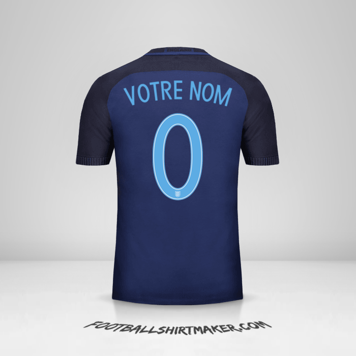 Maillot Angleterre 2017 II -  votre nom - 0