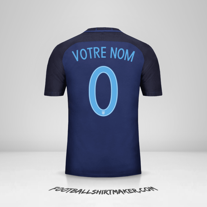 Maillot Angleterre 2017 II -  votre nom - 0