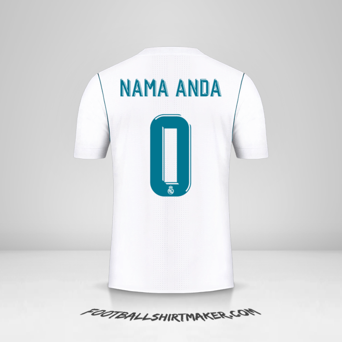 Jersey Real Madrid CF 2017/18 Cup -  nama anda - 0