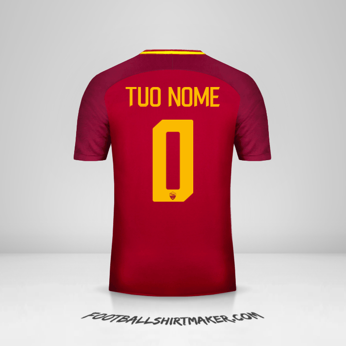 Maglia AS Roma 2017/18 -  tuo nome - 0