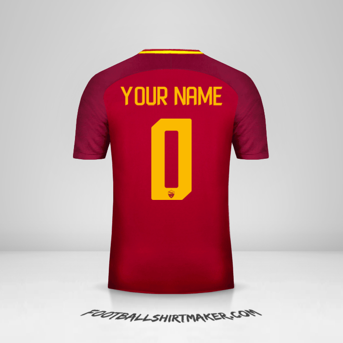Shirt AS Roma 2017/18 -  your name - 0