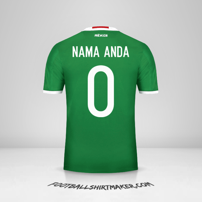 Jersey Meksiko 2016 -  nama anda - 0
