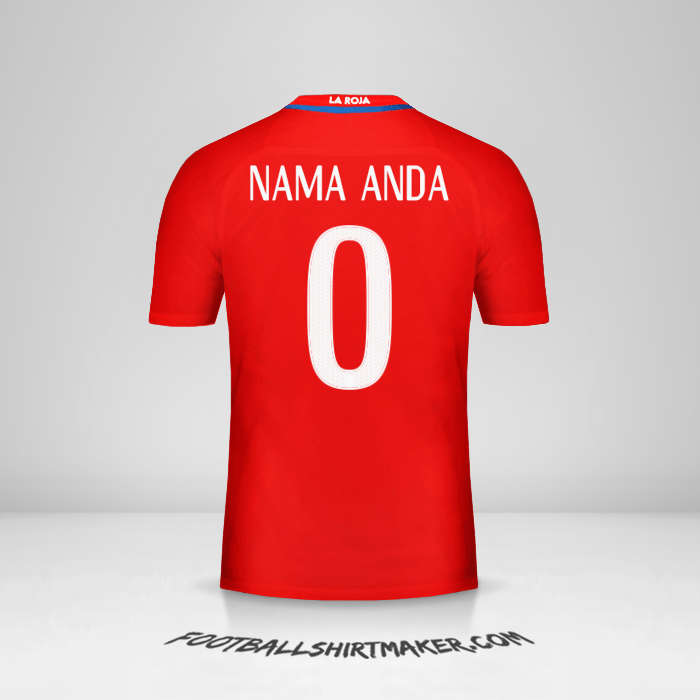 Jersey Cile 2016 -  nama anda - 0